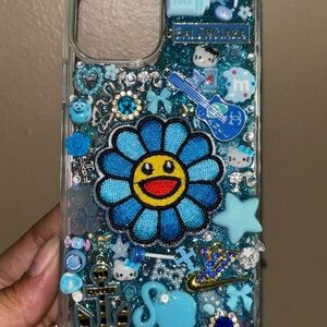 Balenciaga Blue Embellished Phone Case